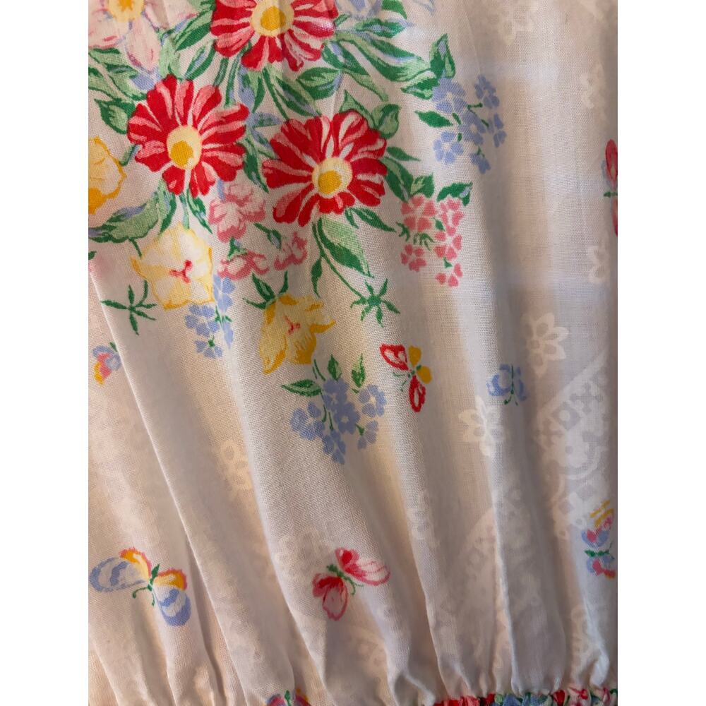 Upcycled Vintage Sheet Maxi Dress | Handmade Cottagecore Prairie Dress - Picture 5 of 5